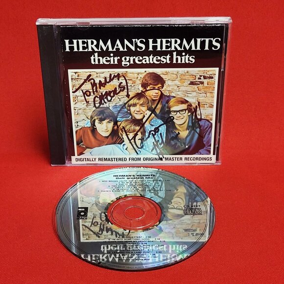 Hermans Hermits  Their Greatest Hits CD 1987 Signed - Picture 7 of 8